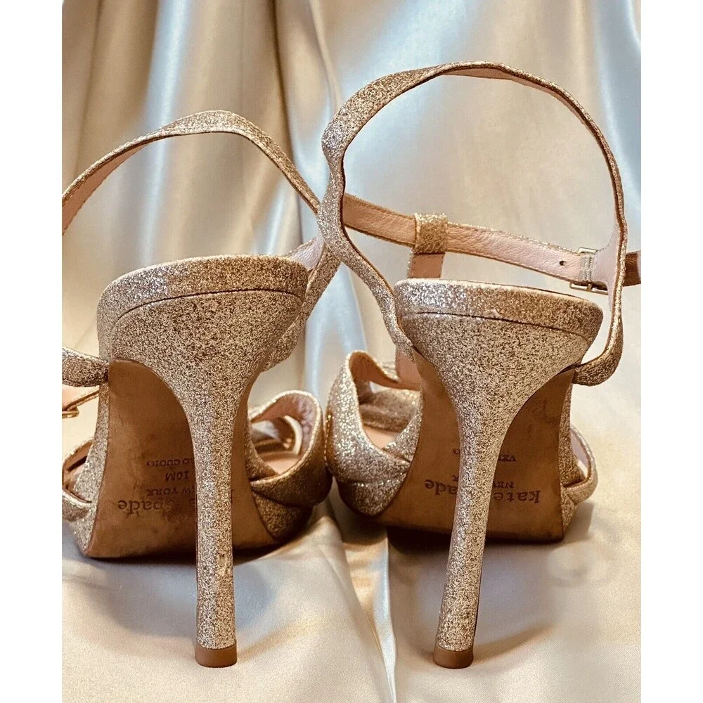 Kate Spade New York Women Size 10M Feodora Almond Toe Stiletto Sandals Wedding